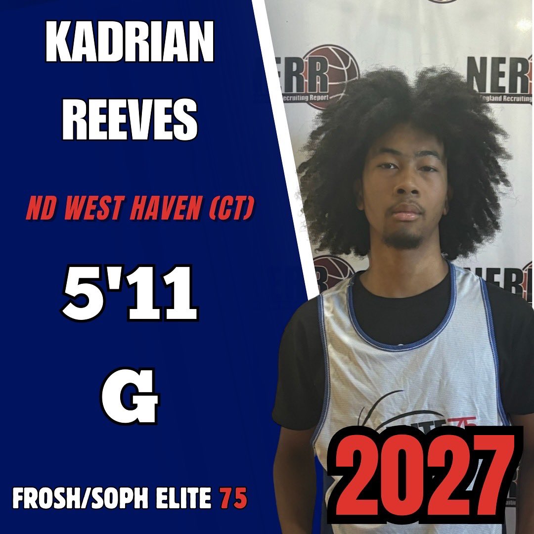 New England Recruiting Report NERRHoops (@nerrhoops) on Twitter photo 2027 Kadrian Reeves was a standout at the Frosh/Soph #E75
The <a href="/NDWHAthletics/">NDWHAthletics</a> (<a href="/CoachShea1/">NDWH Basketball</a>) and <a href="/NewHavenHeatFam/">NewHavenHeatFamily</a> southpaw brings great playmaking, handle and slashing ability to the floor. 2027 Kadrian Reeves was a standout at the Frosh/Soph #E75
The <a href="/NDWHAthletics/">NDWHAthletics</a> (<a href="/CoachShea1/">NDWH Basketball</a>) and <a href="/NewHavenHeatFam/">NewHavenHeatFamily</a> southpaw brings great playmaking, handle and slashing ability to the floor.