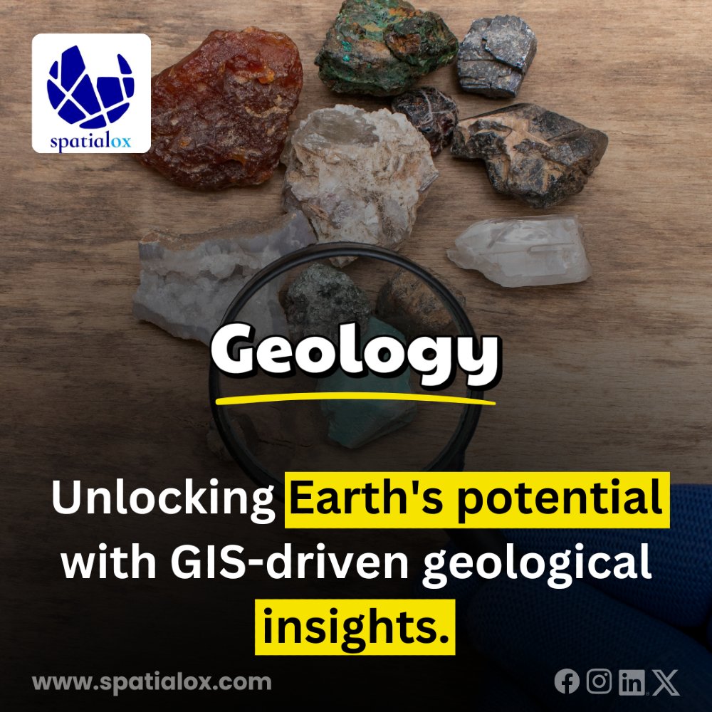 spatialox's tweet image. At Spatialox, we use GIS technology to deliver precise geological insights.
From resource mapping to terrain analysis, we help you unlock the Earth&apos;s potential for smarter decision-making.
#GeospatialSolutions  #GeologicalInsights #GISinGeology #EarthExploration #SpatialoxGeolog