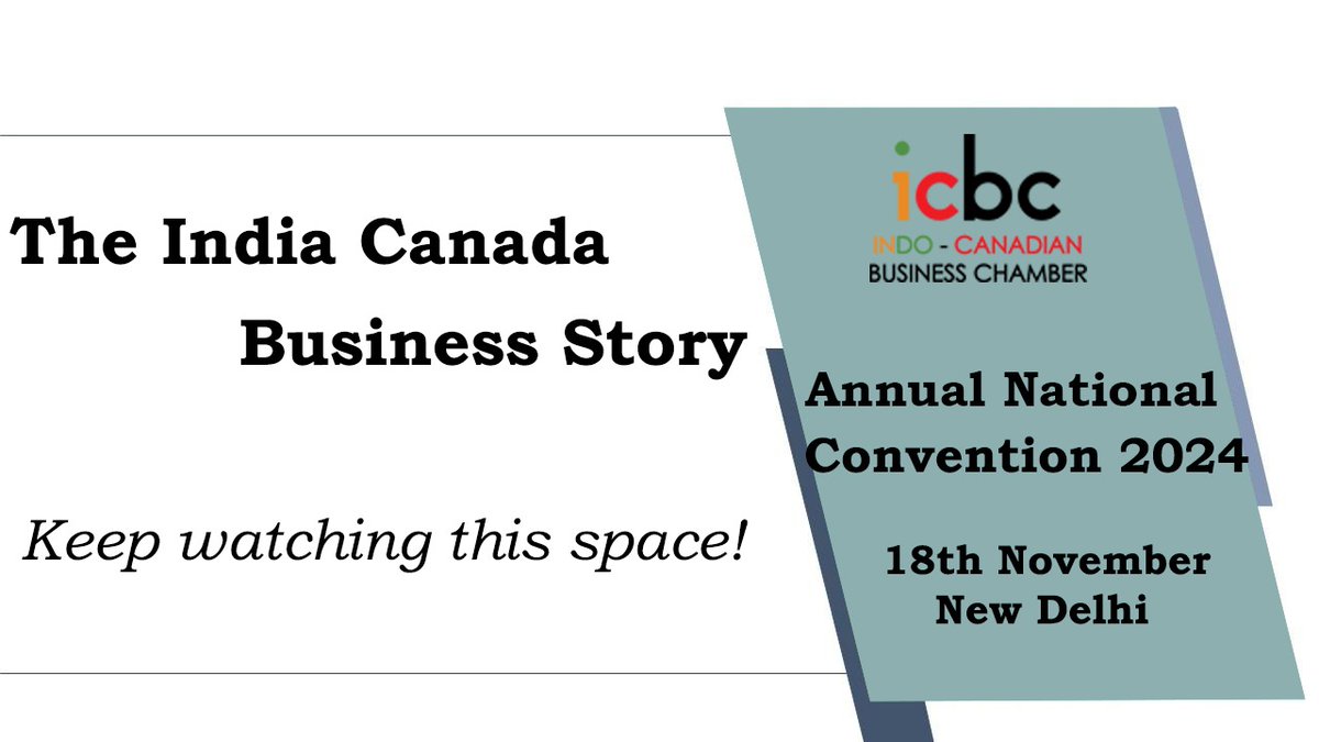 📅 Nov 18, New Delhi!

ICBC Annual National Convention 2024 is bringing together innovators and leaders for discussions and networking in key sectors:

💡 AI &amp; Digital Transformation
🌱 Sustainability &amp; Green Energy
🚀 Aerospace &amp; Infrastructure

#ICBC2024 #Innovation #Networking