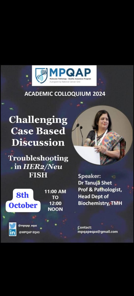Pradnya Joshi (@pradnyajoshi711) on Twitter photo Join Us today for the Challenging Case based Discussion
<a href="/mpqap_eqas/">MPQAP EQAS</a> <a href="/dr_omshree/">omshree</a> <a href="/Trupti2410/">Dr Trupti Pai</a> <a href="/ramyasiyer/">ramyasiyer</a> <a href="/GuravMamta/">Mamta Gurav</a> <a href="/CancerGridIndia/">NationalCancerGrid</a> Join Us today for the Challenging Case based Discussion
<a href="/mpqap_eqas/">MPQAP EQAS</a> <a href="/dr_omshree/">omshree</a> <a href="/Trupti2410/">Dr Trupti Pai</a> <a href="/ramyasiyer/">ramyasiyer</a> <a href="/GuravMamta/">Mamta Gurav</a> <a href="/CancerGridIndia/">NationalCancerGrid</a>