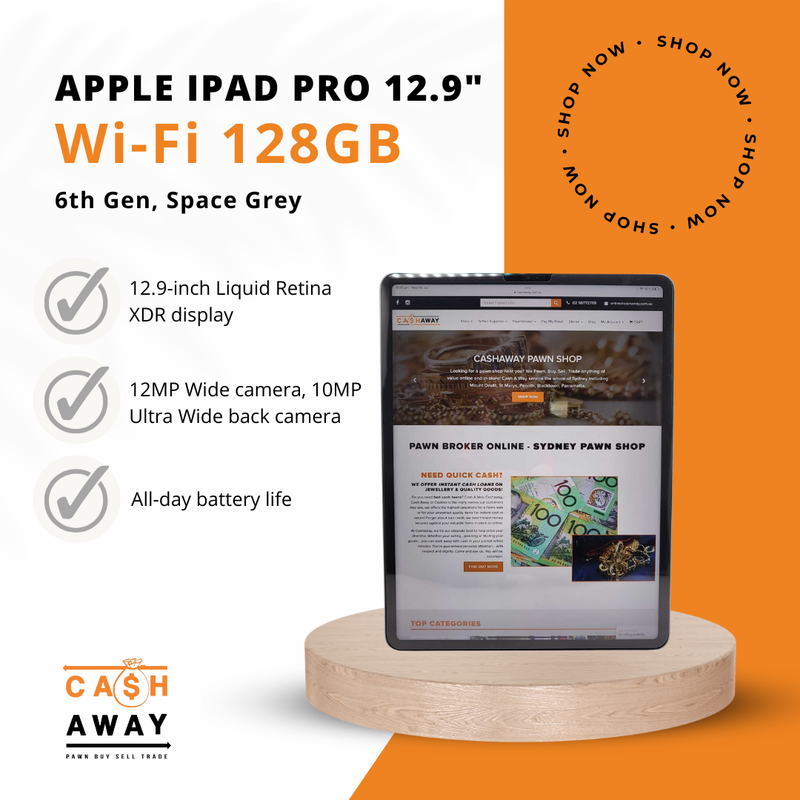 Cashaway's tweet image. Whether you&apos;re a professional, creative, or anyone who needs top-tier performance on the go, the Apple iPad Pro 12.9-inch (6th Generation) is a powerful tablet designed just for you

Grab this one before it goes! cashaway.com.au/apple-ipad-pro…

#Cashaway #PreownedTech #SydneyPawnbroker