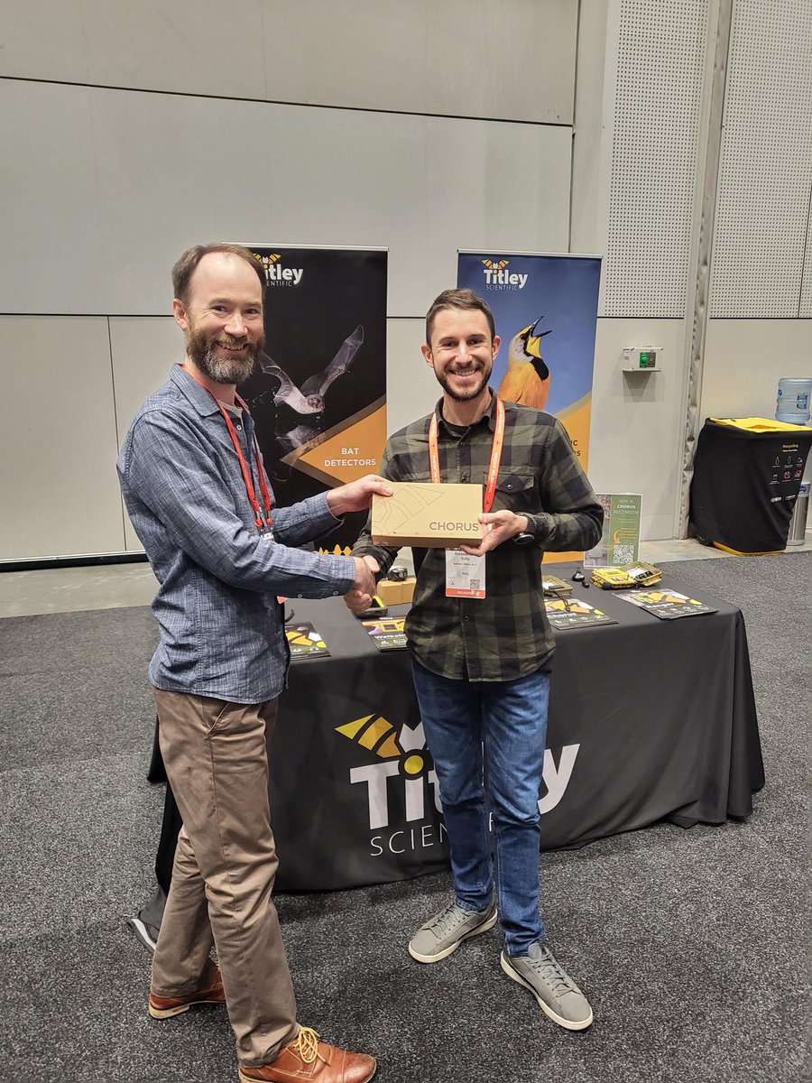 Congrats to Alessandro Sclip, winner of our Chorus draw at ISBE 2024! 🎉
He will be using it to monitor bat colonies of the 37 species in Italy, particularly focusing on the impact of human infrastructure on bat populations🦇🌍#ISBE2024 #behavioralecology #bioacoustics