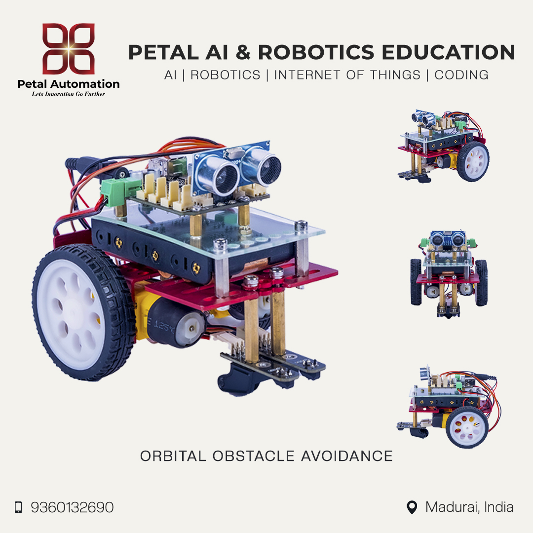 Petals_Auto's tweet image. 🚀 Introducing the Petal Orbital Obstacle Avoidance Robotic Kit! 🤖

Navigate, detect, and avoid obstacles like a pro! This innovative robotic kit is designed to help students and enthusiasts master the concepts of robotics and autonomous navigation. 

#RoboticsKit #STEMLearning