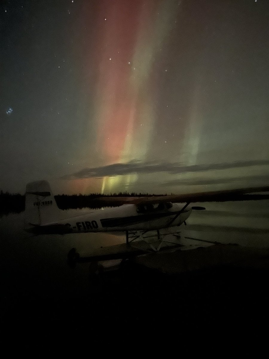 #Aurora show at our floatplane base tonight