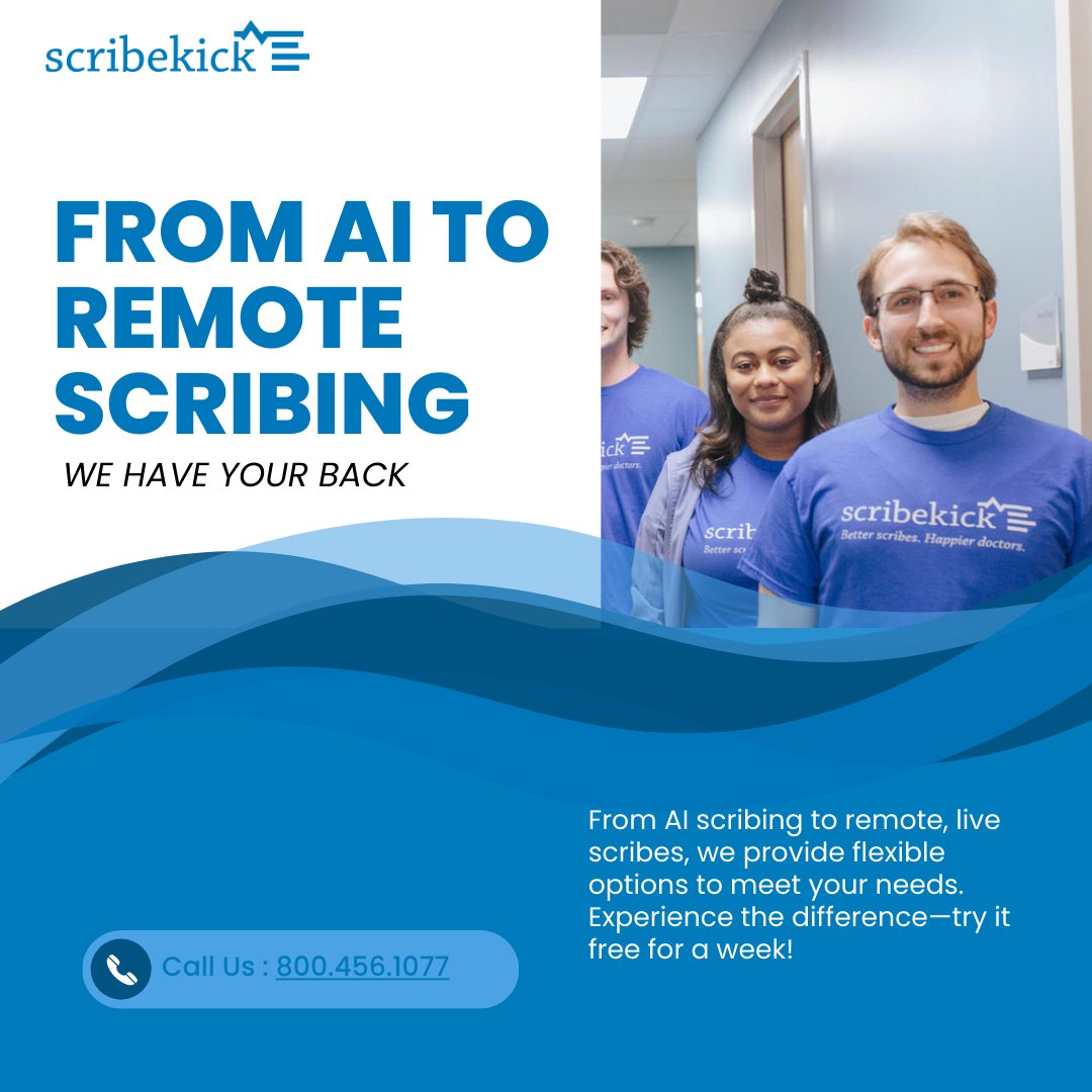 scribekick's tweet photo. At Scribekick, we understand every practice is unique. From AI scribing to remote, live scribes, we provide flexible options to meet your needs. Experience the difference—try it free for a week!

Visit- https://t.co/6q6V2assDo
*
*
#virtualscribesuccess #scribekickteamwork https://t.co/aQZIq4bseV
