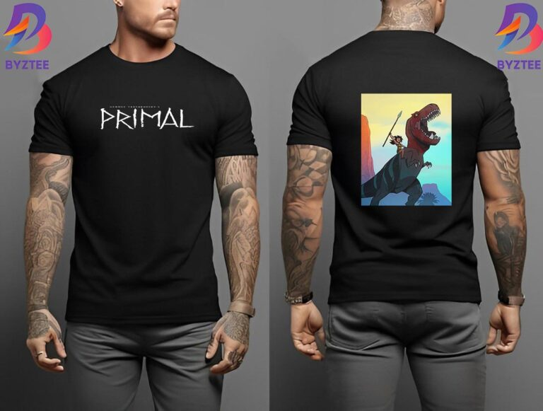 Byztee_Shop's tweet photo. Primal Season 3 Release In 2025 Two Sides Unisex T Shirt
#cartoons #Primals 
Buy now =>>
https://t.co/TCHzniTdhv https://t.co/q0Qq5HrTxW