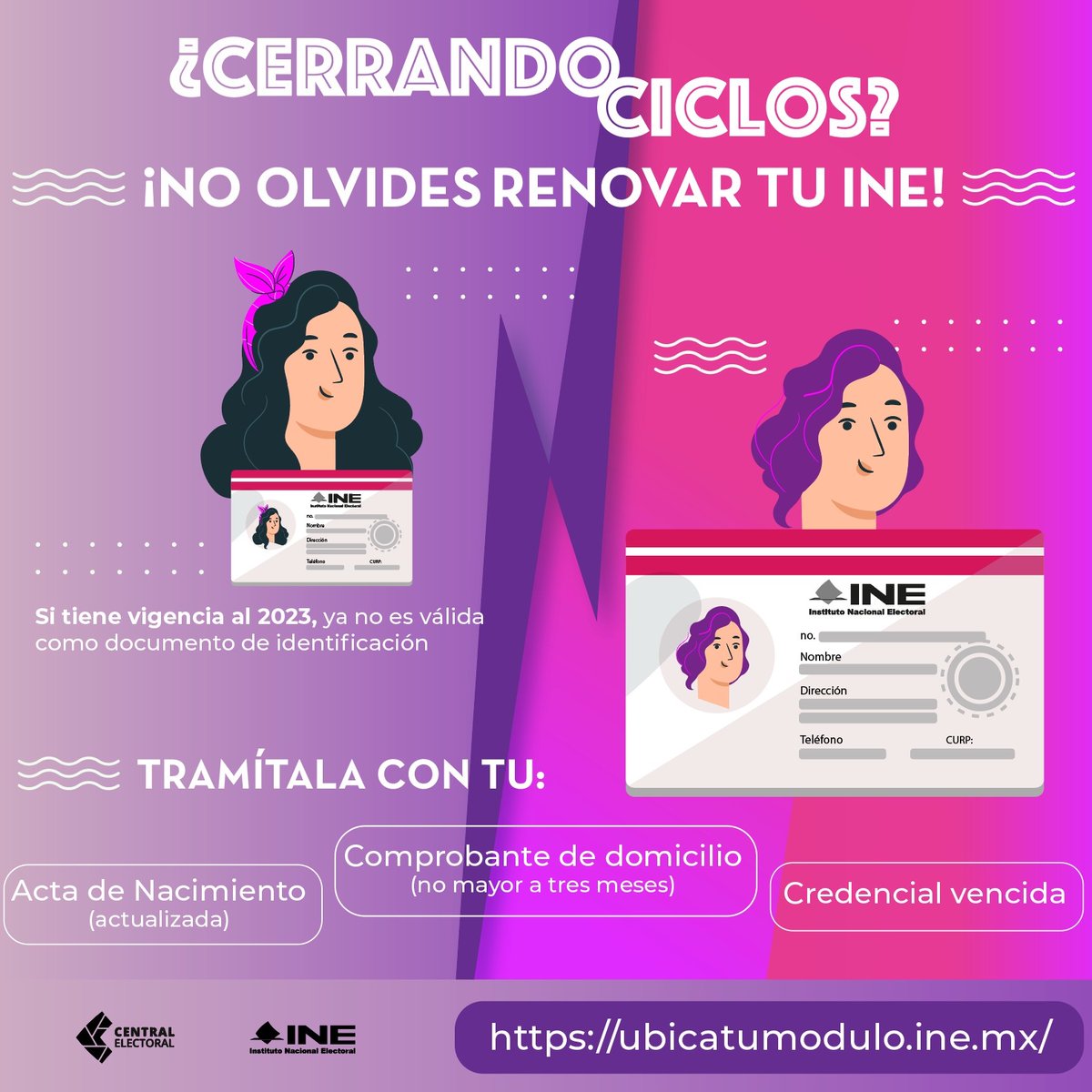 INECoahuila's tweet photo. 🪪 Si tu #CredencialParaVotar perdió vigencia, ¡renuévala!

Estos son los documentos que debes presentar en cualquiera de nuestros módulos de atención ciudadana👇🏼 https://t.co/KIk4r5PWNV https://t.co/y36Zav9sni
