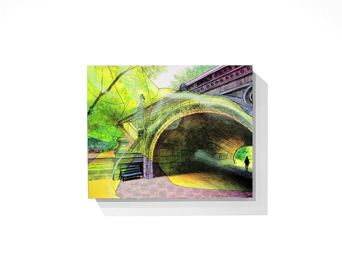 ErinRehil's tweet photo. Chameleon V: Cleft Ridge Span, 2024
Media: Acrylic, ballpoint pen, and automotive pigment on wood panel
Dimensions: 8 x 10 x 1.5 in (20.3 x 25.4 x 3.8 cm) https://t.co/xYlyCNteVj