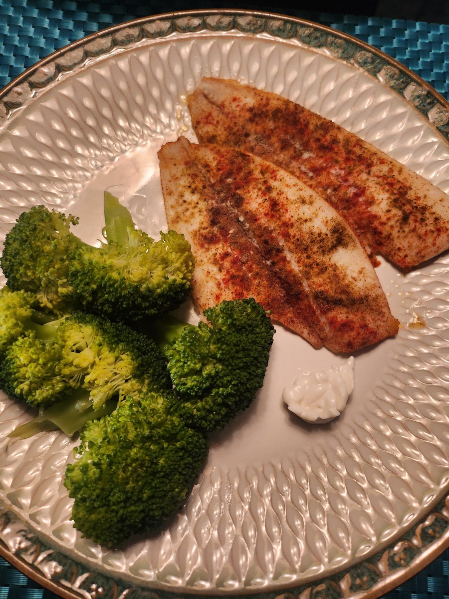 pprubuck's tweet image. Who said can't flounder and eat well?