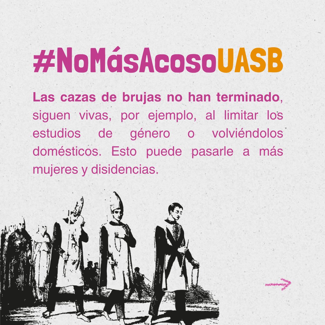 Feminismodes's tweet photo. @uasbecuador @cesarmontanog @Jose_SCornejo @CJudicaturaEc La @uasbecuador ha vulnerado la libertad académica de Cristina al perseguirla por tener una posición pública feminista que además es crítica de su propia institución, como es su legítimo derecho. #NoMásAcosoUASB  @cesarmontanog  @Jose_SCornejo @CJudicaturaEc https://t.co/b0ddBMTnVg
