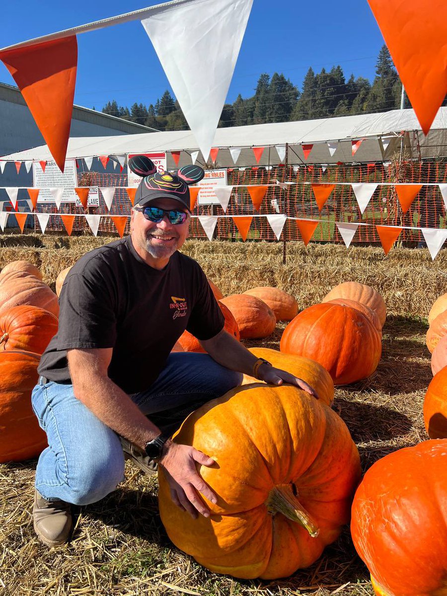 palmsolo's tweet image. After many years of trying I finally nailed the slingshot bullseye at Spooner Farms in Puyallup and won a large pumpkin. It looks fantastic in our front yard too.