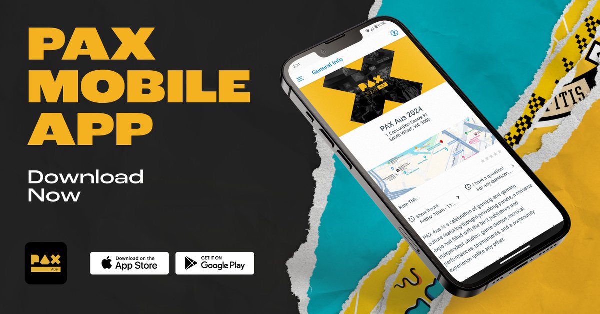 PAXAus's tweet photo. Full event schedules, interactive show map, our PAX XP QR code hunt, support tools, live show updates and MUCH MORE, all available on the PAX app.

Like a smaller version of PAX - on the go!
📲: https://t.co/DIkM7YaT41
#PAXAus https://t.co/GEFXla0hqv