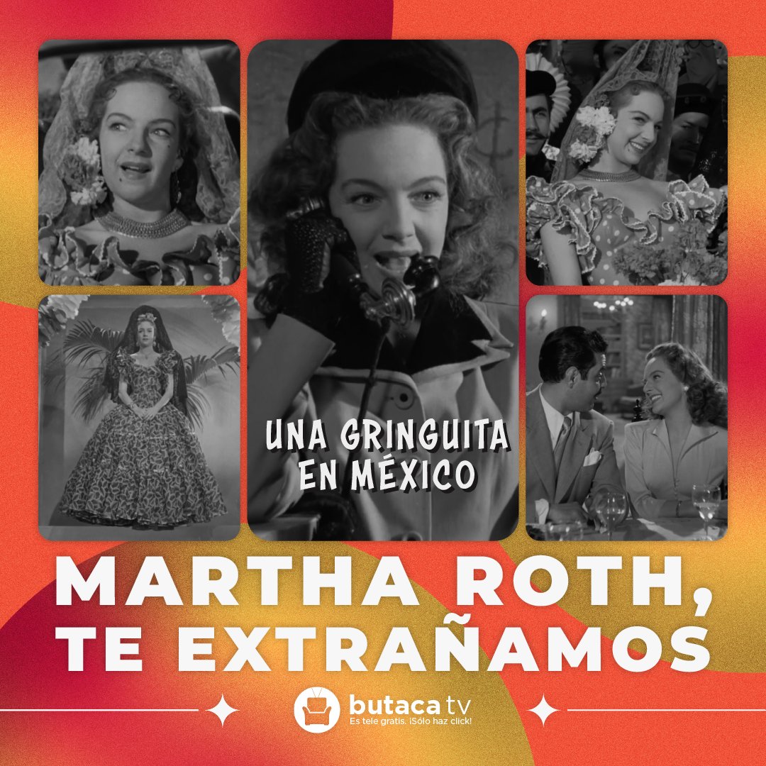 A ocho años de la partida de la divertida y encantadora #MarthaRoth, disfruta #UnaGringuitaEnMéxico. Encúentrala completamente #GRATIS en #ButacaTV:

butaca.tv/movie/una-grin…