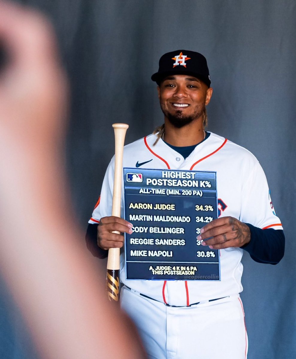 Astros great Martin Maldonado is better than Aaron Judge in the postseason.