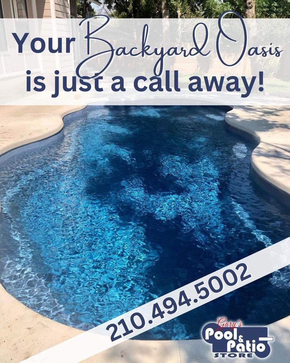 ZandRRealty's tweet image. ☀️💦If you are ready to get the process started on your very own backyard oasis, call us today &amp;amp; let’s get you swimming‼️

📲210-494-5002

#GarysPoolAndPatio
#LathamPools #GrandDealer #SanAntonioSwimmingPools #AustinSwimmingPools #NewBraunfelsSanAntonio #CorpusSwimmingPools