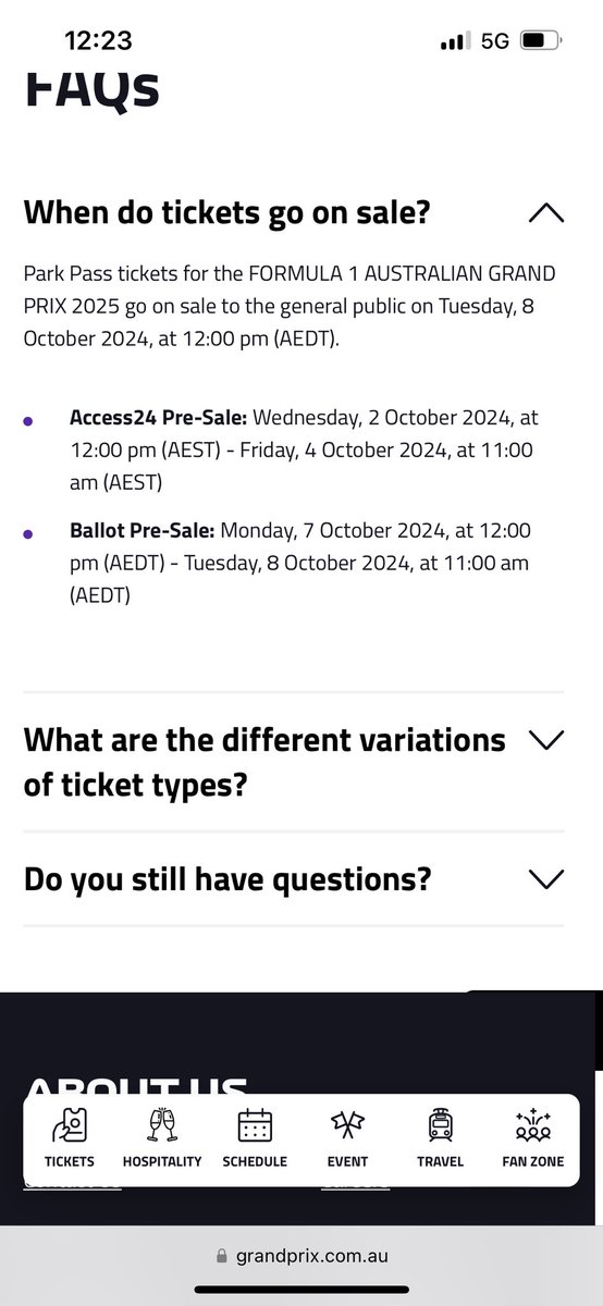 sjsteach01's tweet photo. @Ticketmaster_AU 
Says on one spot opens 12.00pm today, another the sale has ended and wasn’t open until tomorrow, another I have saying it’s happening now. 🙄 https://t.co/seK0c77ov5