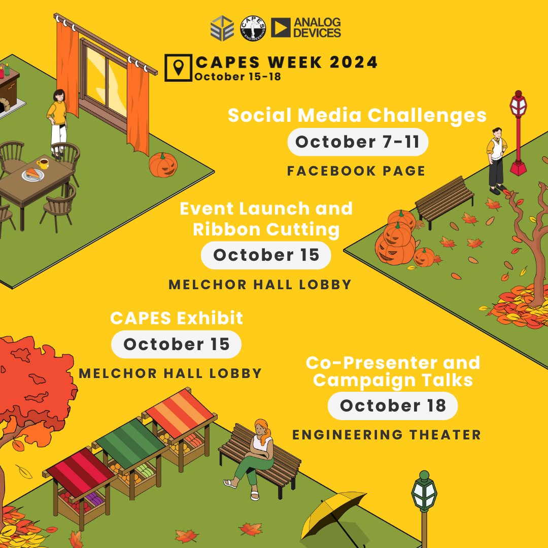 UPCAPES's tweet image. Fall is in the air, and so is the excitement for 𝗖𝗔𝗣𝗘𝗦 𝗪𝗘𝗘𝗞 𝟮𝟬𝟮𝟰! 🍂🍂

Join us from 𝗢𝗰𝘁𝗼𝗯𝗲𝗿 𝟭𝟱-𝟭𝟴 as we celebrate UP CAPES’ 𝟯𝟮𝗻𝗱 𝘆𝗲𝗮𝗿 of service and unveil our 𝗻𝗲𝘄 𝗯𝗿𝗮𝗻𝗱𝗶𝗻𝗴 with a week-long of exciting events!

#CAPESWeek2024