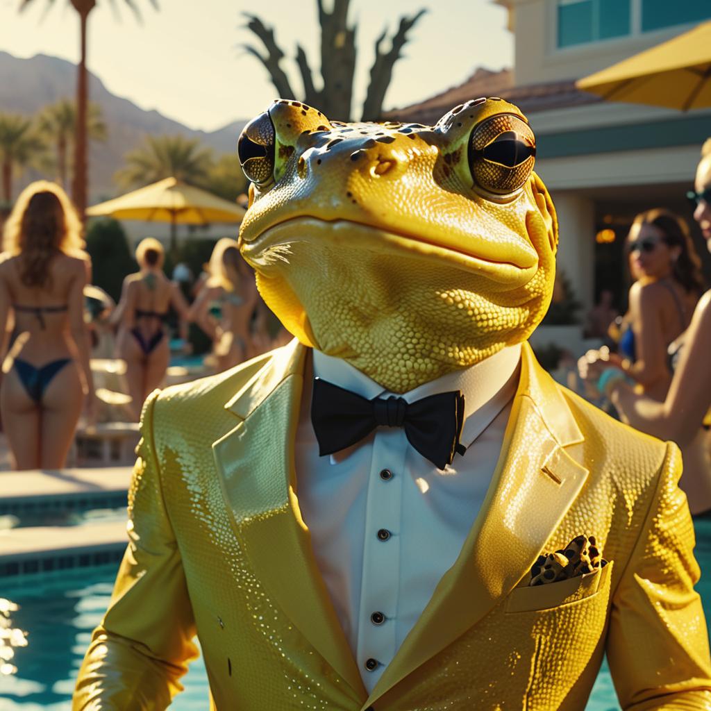 CedJackson6's tweet photo. Agent Toad, James Toad, doing some recon poolside at sunset in Las Vegas before heading to the tables to get eyes on Scaramanga, the man with the Golden Gun. Later that night... $Turbo #JamesToad #JamesBondDay
@TurboToadToken https://t.co/JpZrBPpztq https://t.co/CX2d1BLG4J