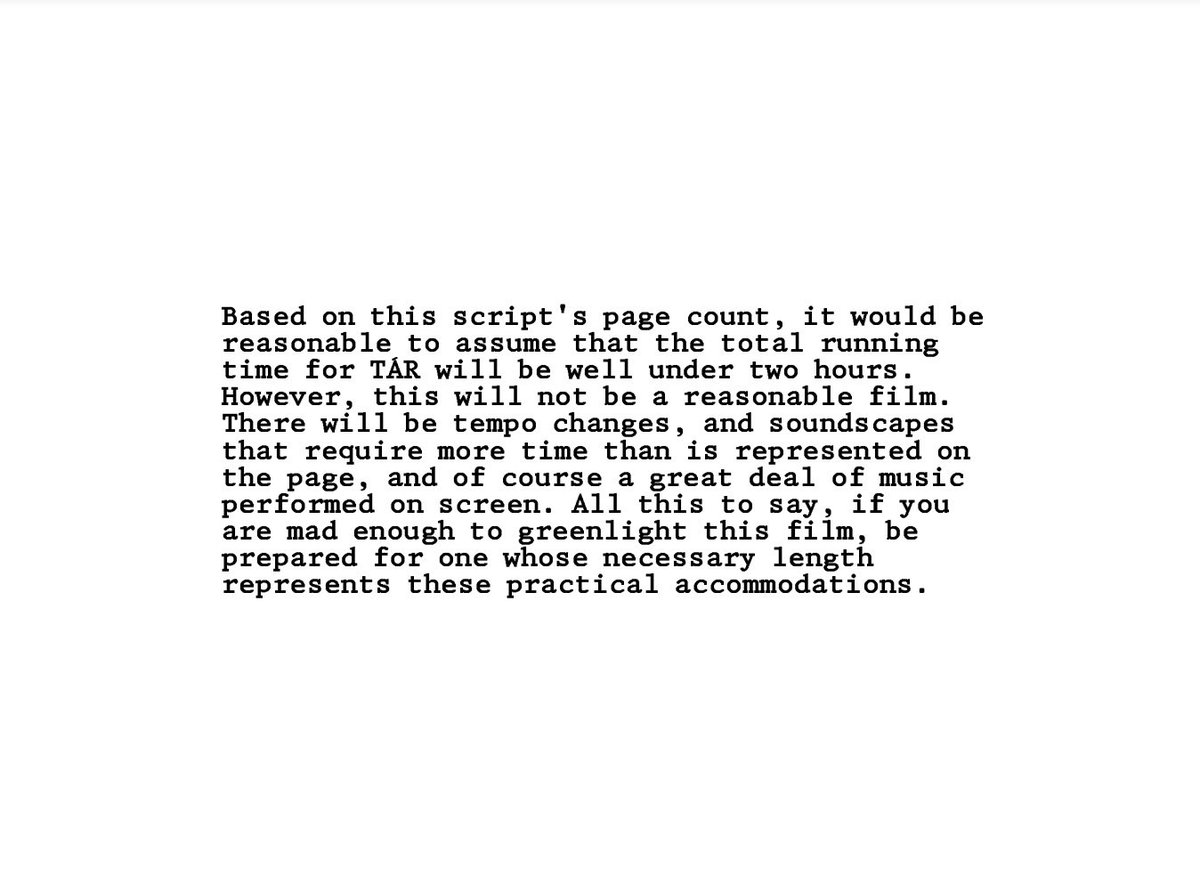 "however, this will not be a reasonable film." 🐐