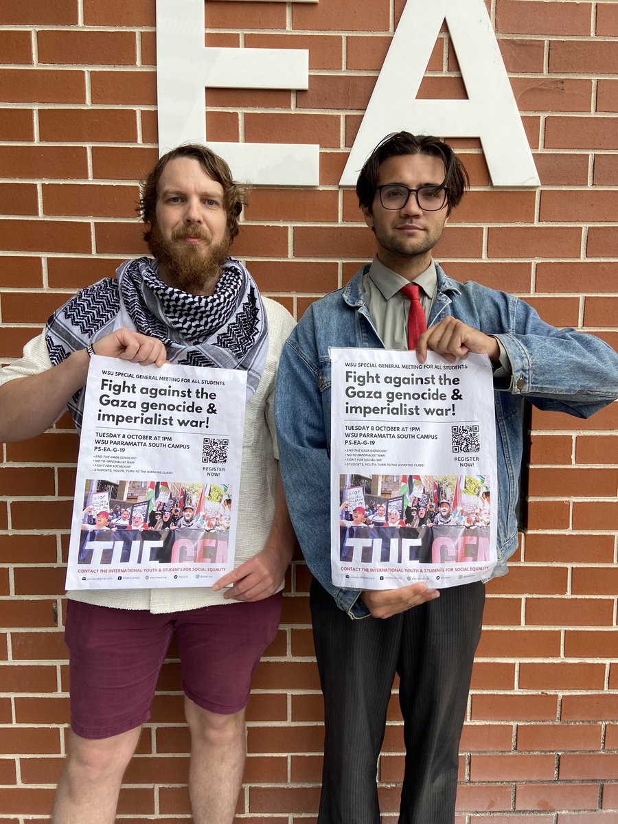 Special General Meeting against genocide and war at Western Sydney University starts in 10 mins! Register now!

docs.google.com/forms/d/e/1FAI…