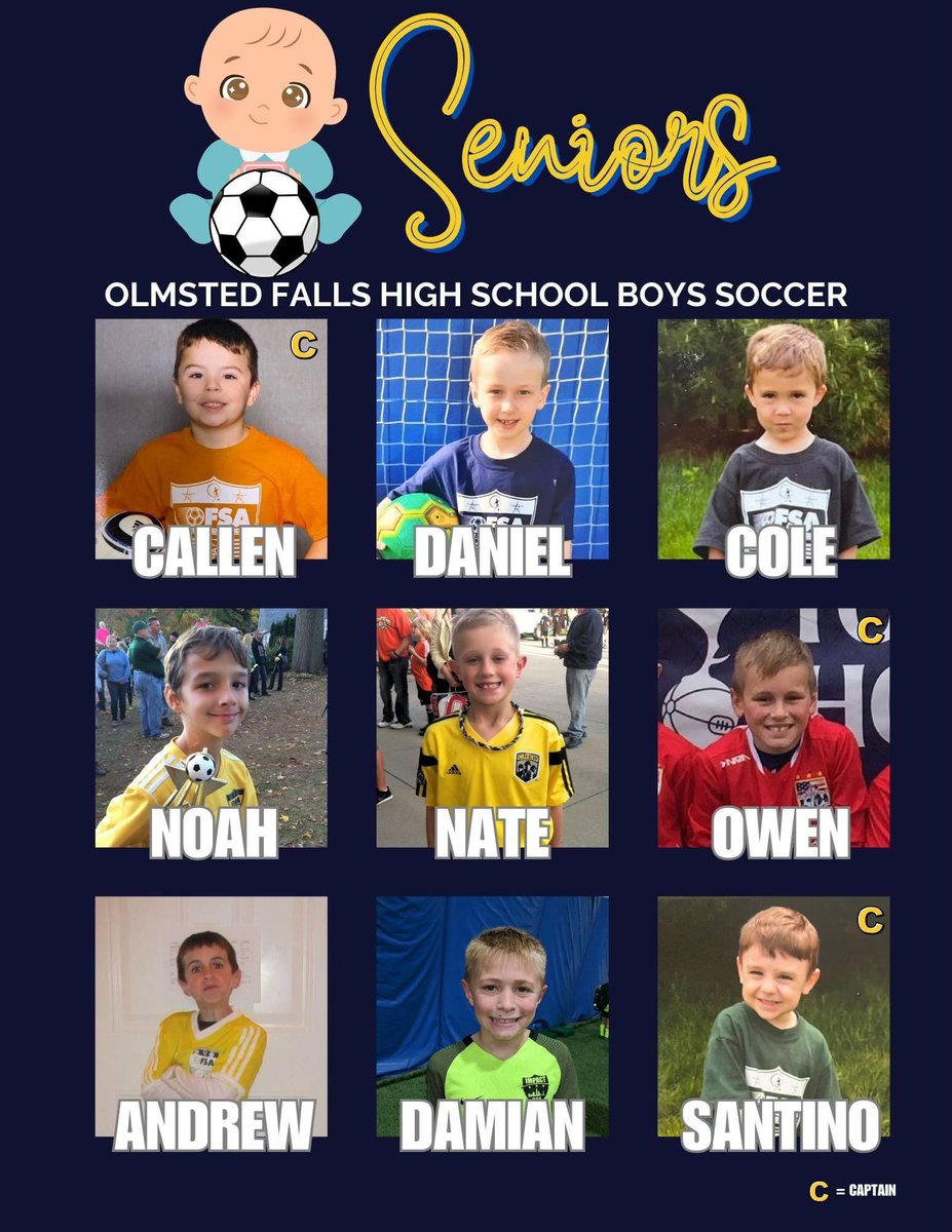 OFHSSoccer's tweet image. Take a look at these smooshy cute faces!
We present your Class of 2025 SENIORS, throwback style!
Come celebrate and cheer on these not-so-little fellas this Wednesday at Senior Night: 10/9 @ 6:20pm.
#foreverabulldog #thecutest