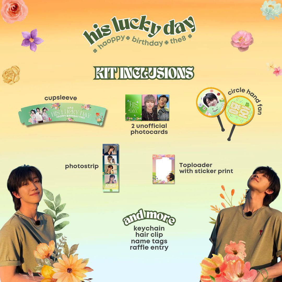𝒀𝒐𝒖 𝒂𝒓𝒆 𝒊𝒏𝒗𝒊𝒕𝒆𝒅 𝒕𝒐… THE 8’s Lucky Day! 🍀✨

A Minghao Birthday Cupsleeve Event 
Hosted and Sponsored by <a href="/jooheoney17/">woobinbear ✨fan account for jooheon</a> 💐

📍 Yeoubi Cafe (Dapitan, Manila)
📆 November 9, 2024 (Saturday)
⏰ 11:00 AM - 1:30 PM
🍀 FREE kits and café entry for the first 35
