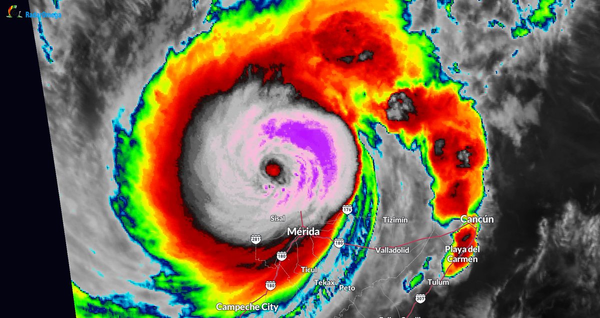 Moments ago, Hurricane Milton was at a staggering 897 mb with an extremely tiny 3.8 mile wide eye...

Now, it is undergoing eye wall replacement, which will temporarily weaken the hurricane, before eventual restrengthening.