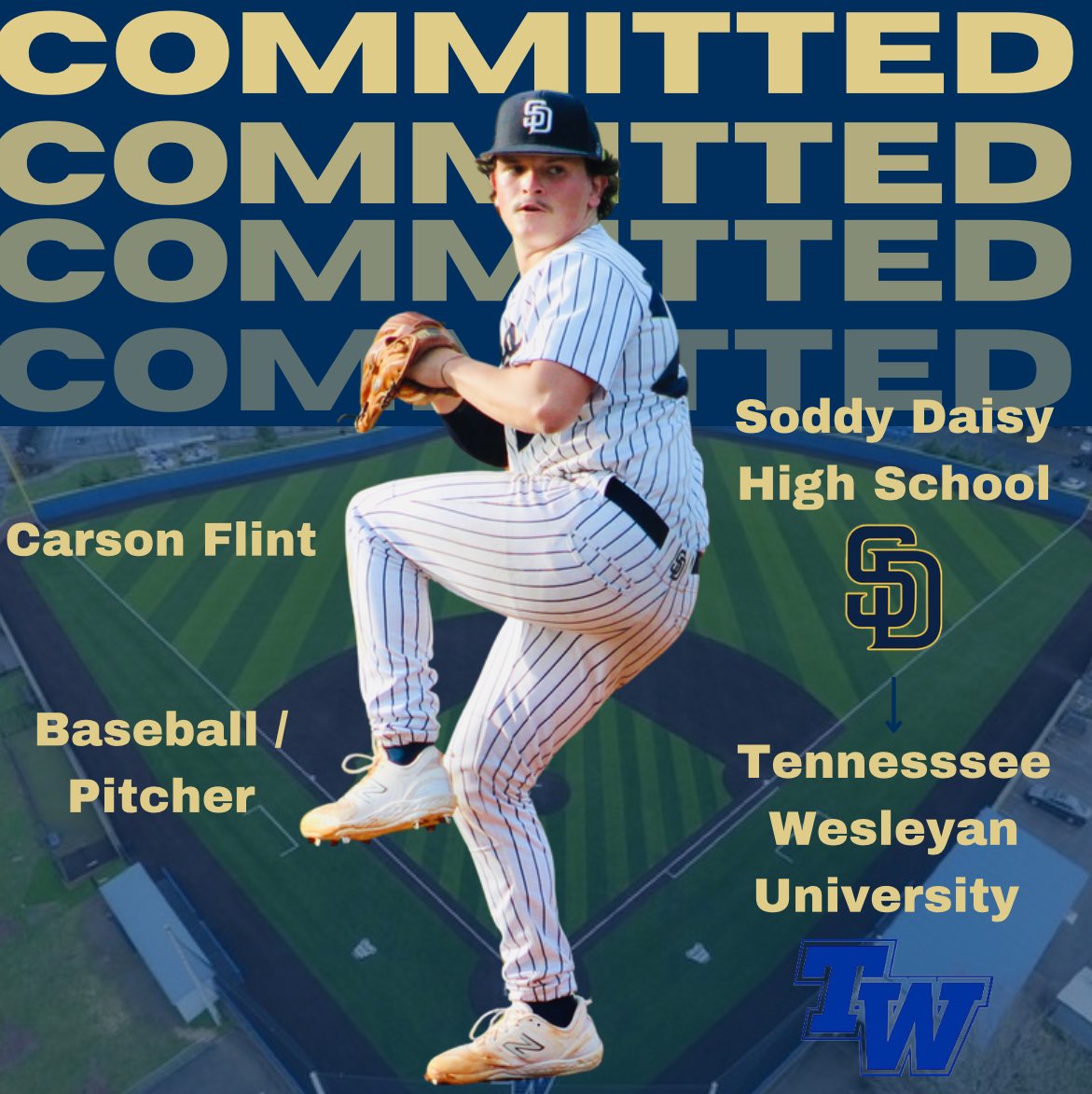 Soddy Daisy Baseball (@sd__baseball) on Twitter photo Congratulations to <a href="/CarsonFlint5/">Carson Flint</a> on his commitment to <a href="/TWU_Baseball/">Tennessee Wesleyan Baseball</a>. The Bulldogs are getting another dog to add to their pack. This kid works his tail off & can flat out pitch. Congrats Flint family! Senior season loading! Let’s get some hardware! <a href="/sdathletics/">Soddy Daisy Trojans</a> Congratulations to <a href="/CarsonFlint5/">Carson Flint</a> on his commitment to <a href="/TWU_Baseball/">Tennessee Wesleyan Baseball</a>. The Bulldogs are getting another dog to add to their pack. This kid works his tail off & can flat out pitch. Congrats Flint family! Senior season loading! Let’s get some hardware! <a href="/sdathletics/">Soddy Daisy Trojans</a>