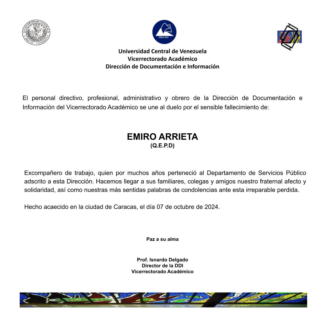 Dirección de Documentación e Información (@bibcentralucv) on Twitter photo 