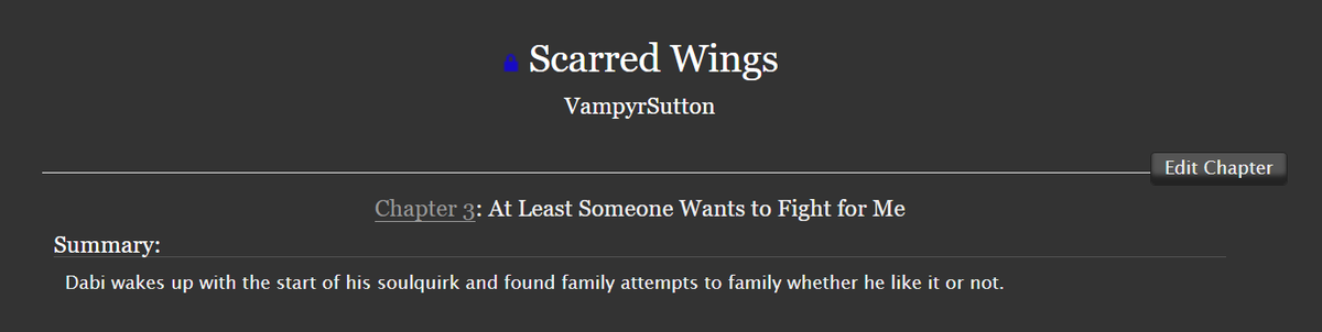 Vampyrslutton's tweet photo. Time for Chapter 3 of Scarred Wings for the @risingashdabi bang! Art by Actaeon is in the previous chapter and this was beta'd by DogsArethebest312! This was the last of the chapters started in 2020. Time to really get kicking on Friday! https://t.co/jACPuTsfpF