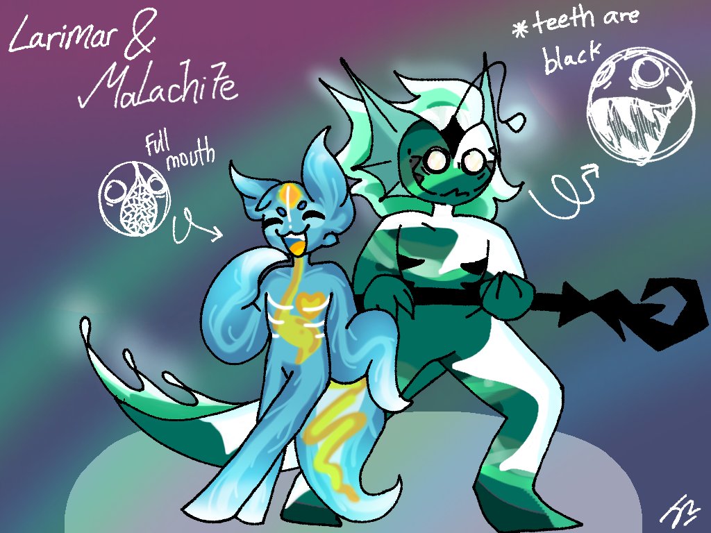 SnovaVega's tweet photo. Larimar &amp; Malachite (Ryukko) https://t.co/cltQONgi0N