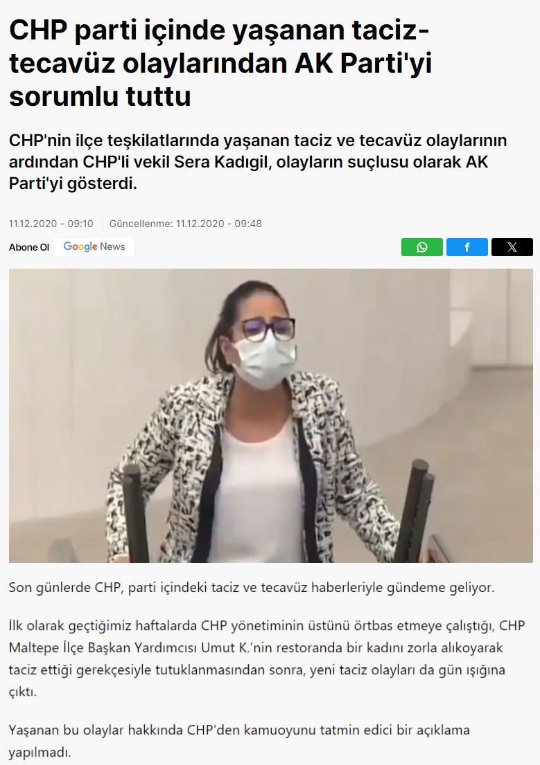 Her olayda hükümeti suçlamak enteresan bir hastalık. Herkesin başına polis mi dikecek devlet? Gökten meteor düşse hükümeti suçlayacaklar neredeyse.