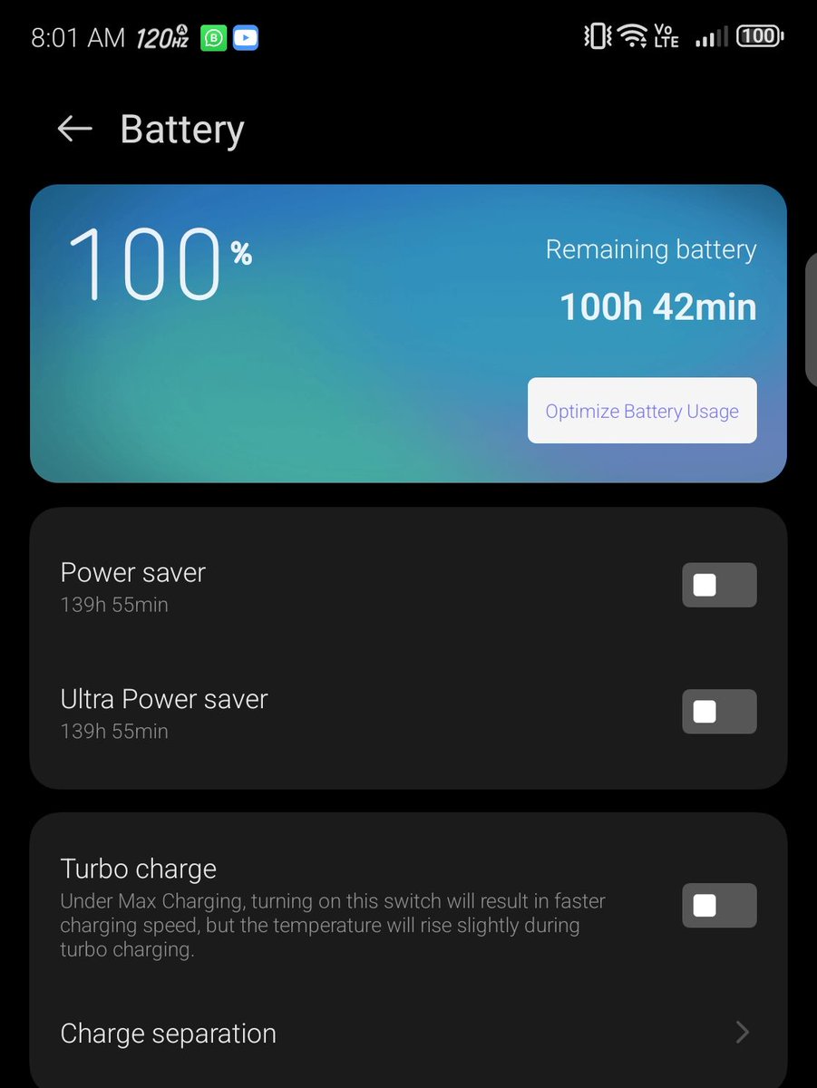 BeardedRedDevil's tweet photo. Charged my #Redmagic9SPro @redmagicgaming to 100% in 30 minutes to see how long it would last!!
With regular usage: ~101 Hours😉
With power saving: ~140 Hours🤷🏾♂️
Note: I play regularly.
Couldn't have asked for anything more✌🏾
#redmagic https://t.co/YpqOGxPuct