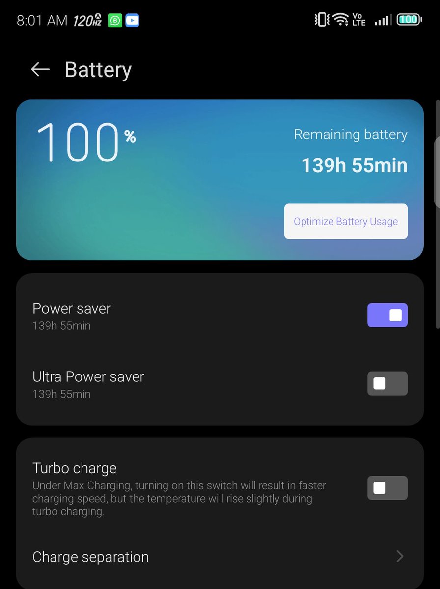 BeardedRedDevil's tweet photo. Charged my #Redmagic9SPro @redmagicgaming to 100% in 30 minutes to see how long it would last!!
With regular usage: ~101 Hours😉
With power saving: ~140 Hours🤷🏾♂️
Note: I play regularly.
Couldn't have asked for anything more✌🏾
#redmagic https://t.co/YpqOGxPuct