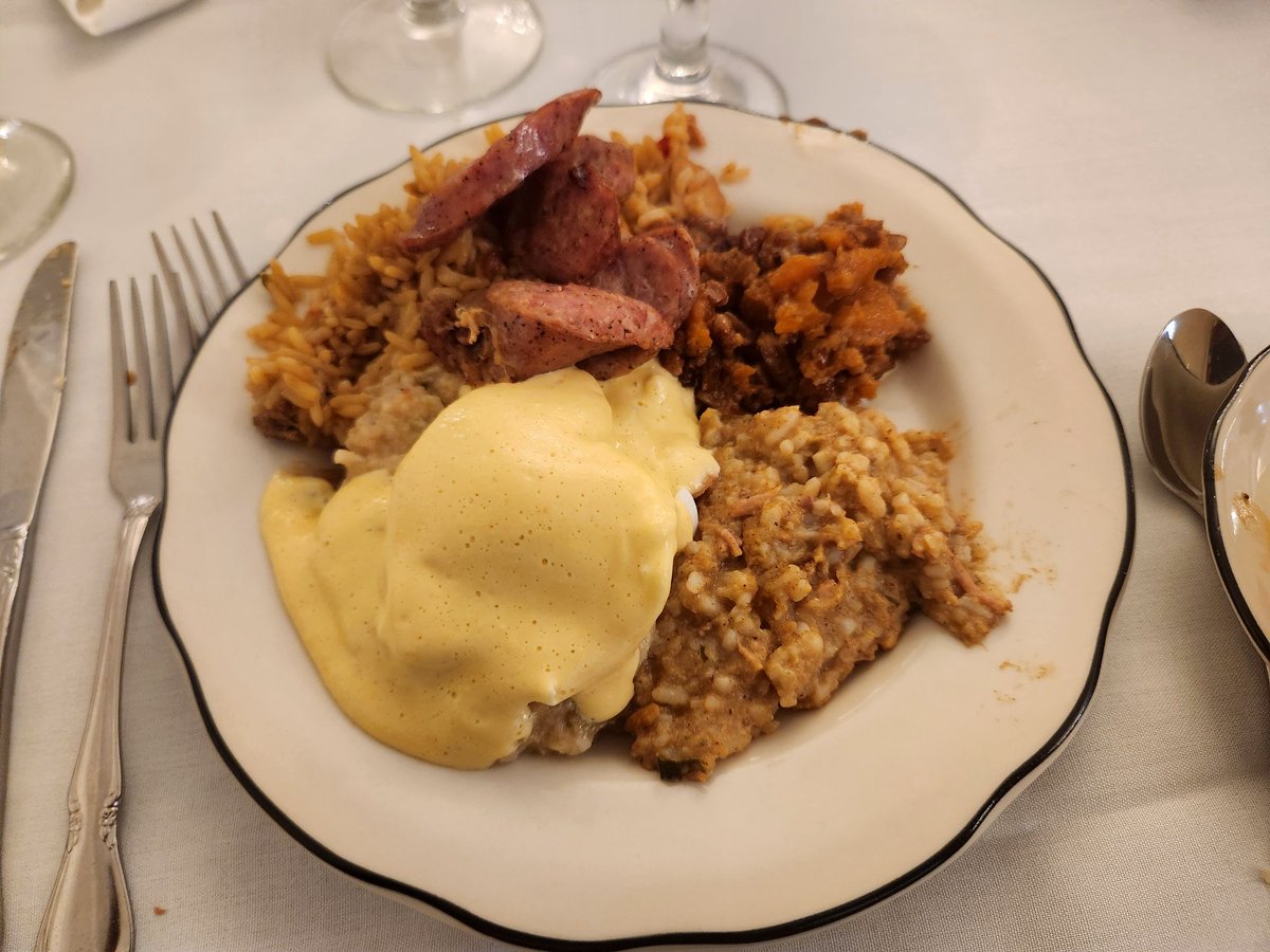 AmericandosN's tweet image. Ate so much great New Orleans cuisine during the ADOSAF summit!

Enjoyed boudin, seafood Benedict, jambalaya w/ andouille sausage, peacan candied yams, turtle soup au sherry, seafood ravioli in scampi sauce, Cajun blackened redfish! 

#ADOS
#ADOSAF
#ADOSsummit
#ReparationsSummit
