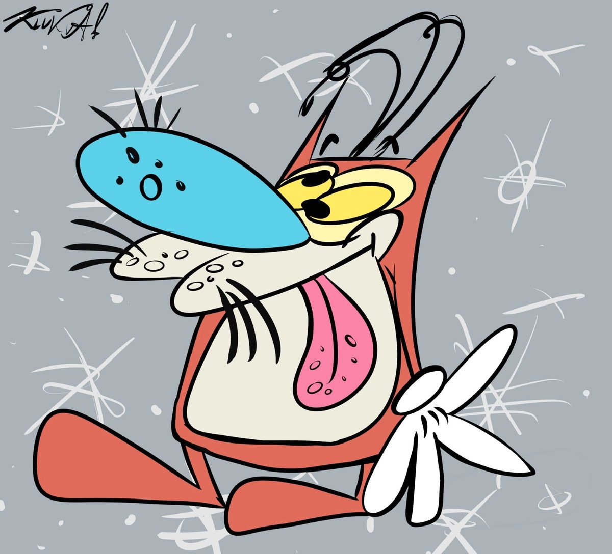 KluKvaArts's tweet image. I was just drawing Stimpy #art #stimpy #renandstimpy #therenandstimpyshow #nickelodeon