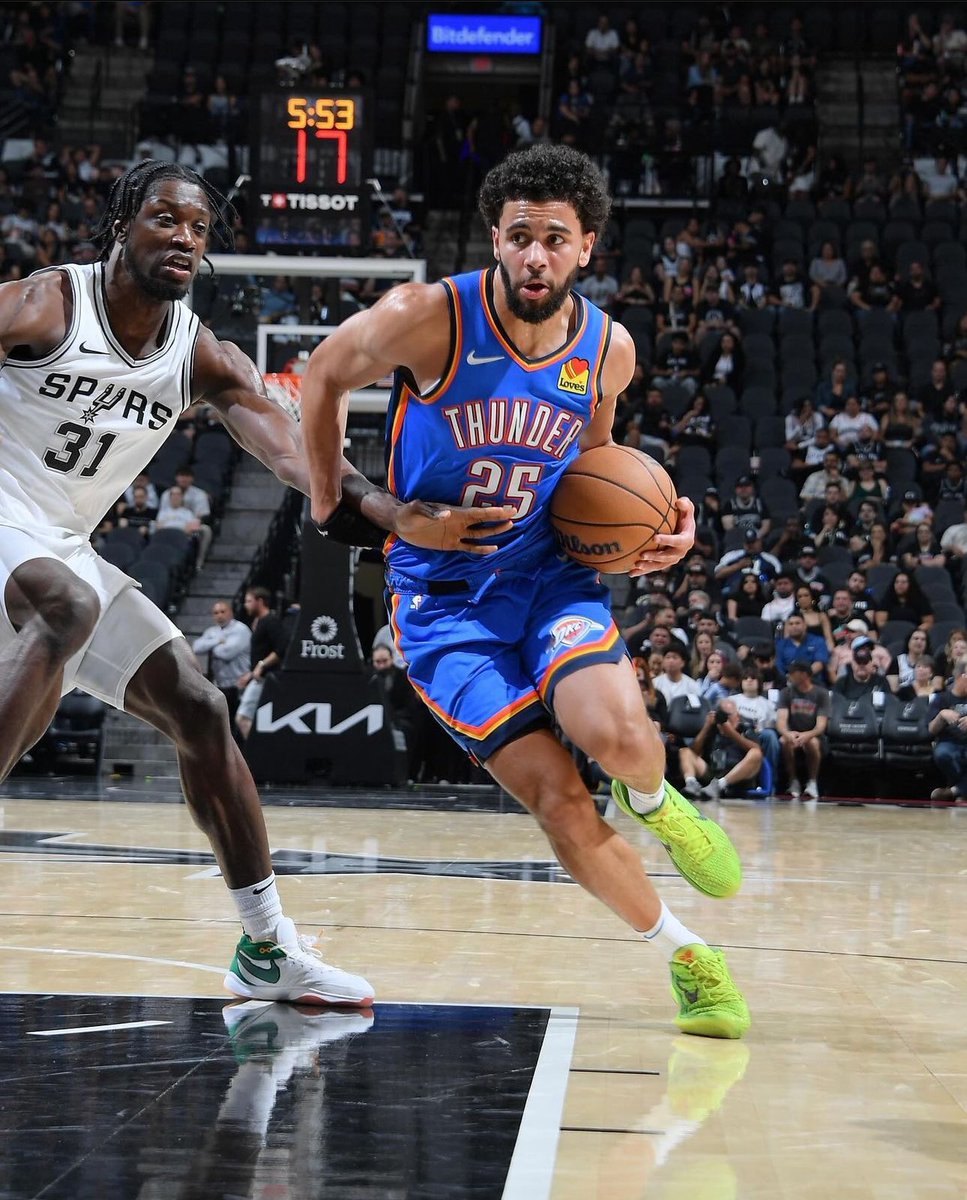 Ajay Mitchell balled out in his NBA Preseason debut

19 Points
8/13 FGs
2 Assists
23 Minutes 

#GoGauchos | <a href="/okcthunder/">OKC THUNDER</a>