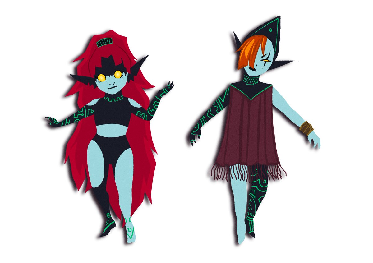 quakgrass's tweet photo. My Twili girls but I imp-ified them. #LegendofZelda #TwilightPrincess #OriginalCharacter https://t.co/q5XhS2Lu8C