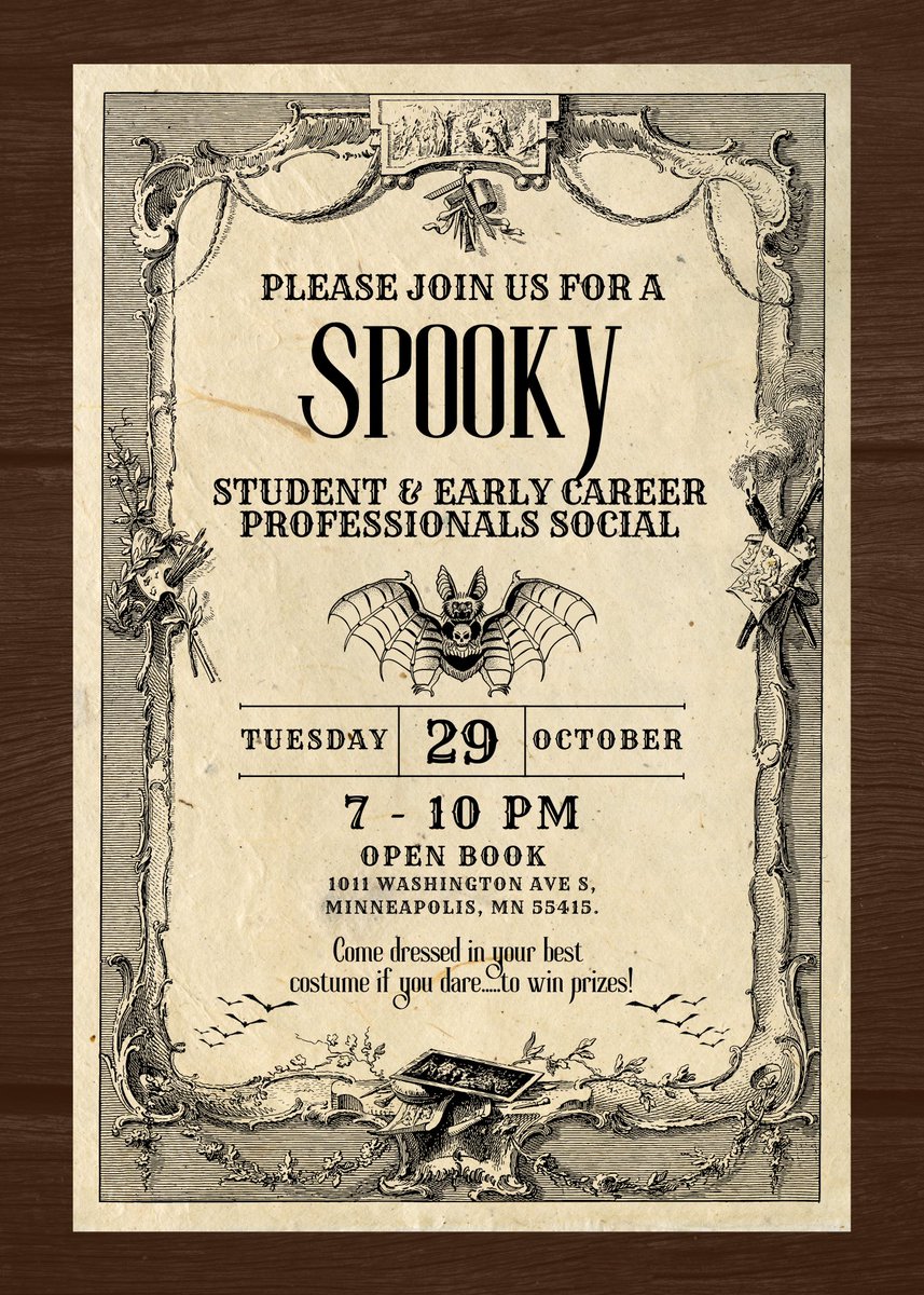👻 Get ready for a Spooky Student &amp; Early Career Professionals Social on October 29th from 7-10 PM at Open Book, Minneapolis! 🎃 Come dressed in your best costume for a chance to win prizes! 🏆👗

📍 1011 Washington Ave S, Minneapolis, MN
#SpookySocial #HalloweenFun #APHA2024