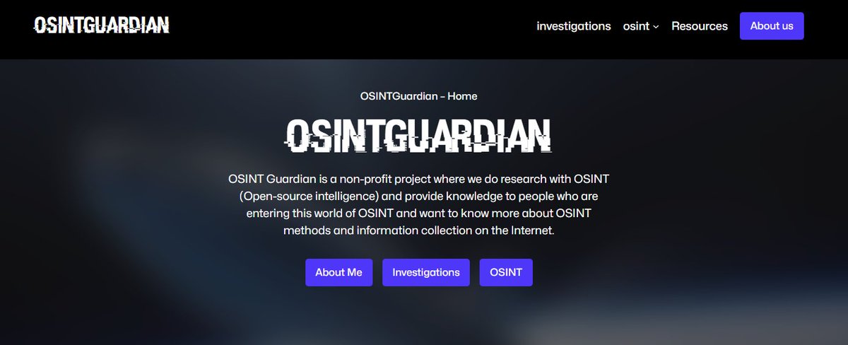 The "OSINTGuardian" project is back online and we will continue publishing articles as before. Now there will not only be 1 person in charge of the project, we are a team so let's ignore any attempts at pressure or threats from now on. thanks for reading
