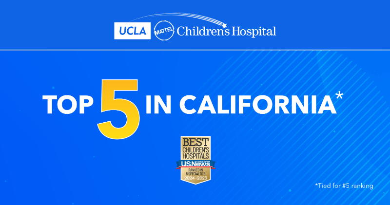UCLAMCH's tweet photo. We proudly share that @UCLAMCH placed in California’s top five hospitals &amp; received a national ranking for multiple subspecialties in @usnews' latest Best Children’s Hospitals assessment. For 18 consecutive years, @UCLAHealth has ranked among national leaders in #PediatricCare.