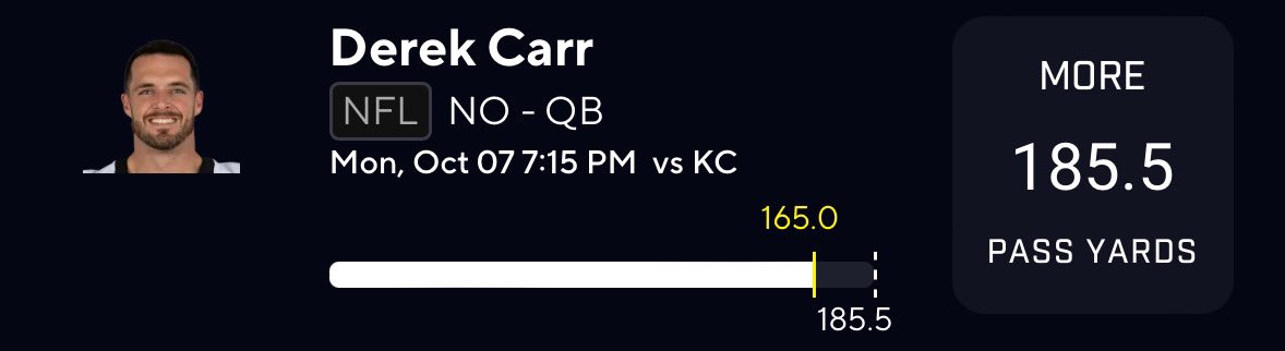 Crelyks's tweet photo. Like this tweet if Prizepicks should reboot Derek Carr https://t.co/DC7RWYBwZI