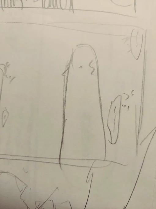綾竹子(ネームの姿)はだいたい1枚目みたいな感じ!とてもわかりやすい!
#神蝕の進捗 
