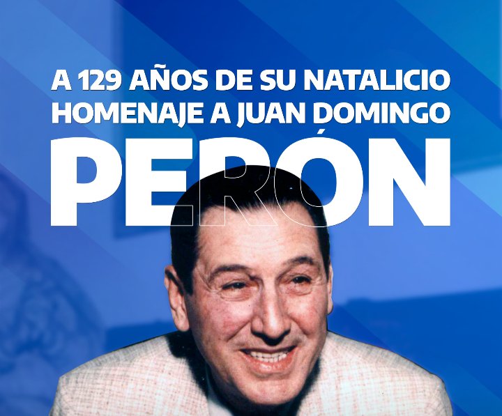 colorichards's tweet photo. #8DeOctubre de 1895:
Aniversario del nacimiento de #JuanDomingoPeron
"El peronismo es esencialmente popular. Todo círculo político es antipopular y, por lo tanto, no peronista".
El #Peronismo no es sectario ni excluyente, deber ser #Federal y con #Arraigo
#PeronVive ✌🏻❤️ https://t.co/mEfwvdFFhl