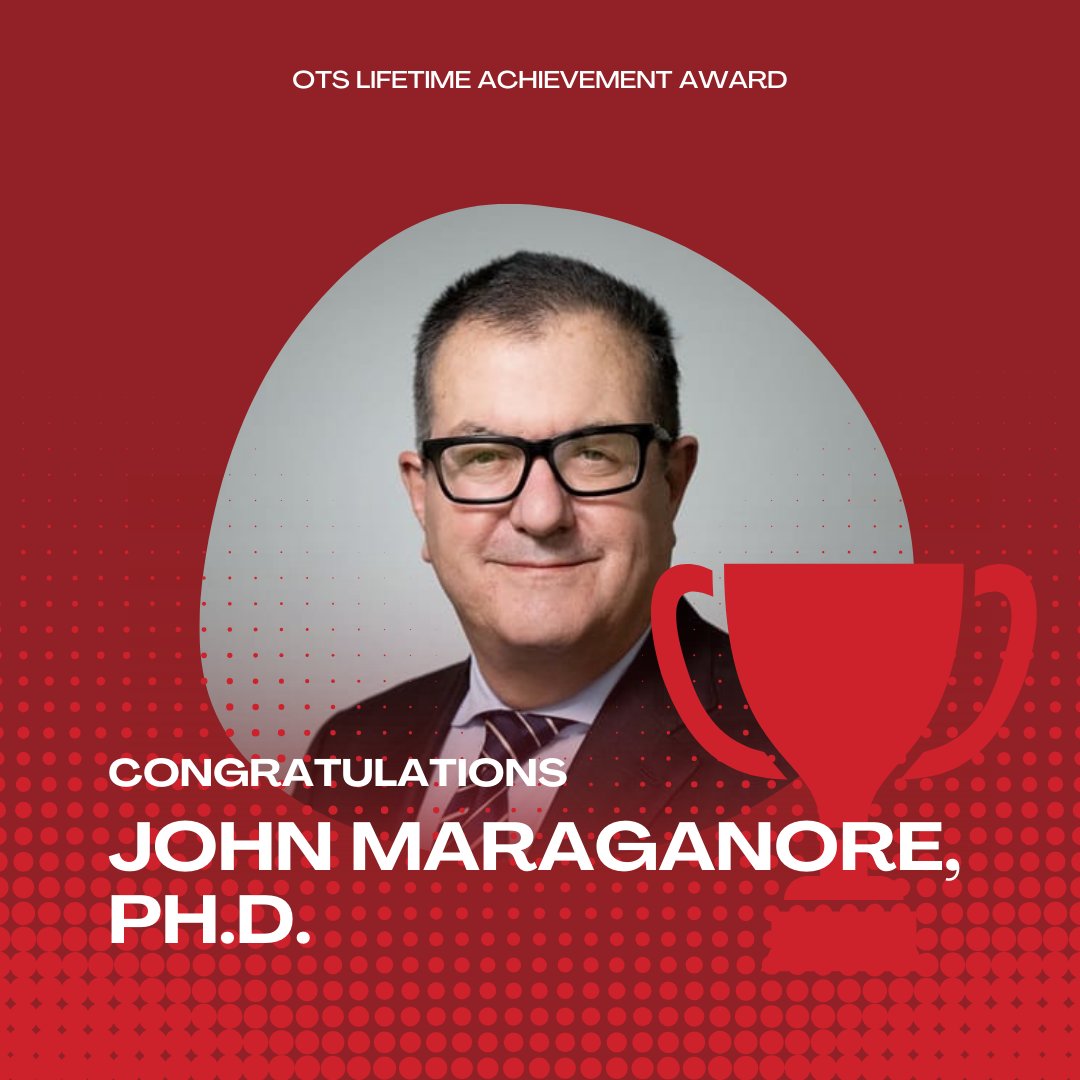 OTSociety's tweet photo. Congratulations to John Maraganore, Ph.D. for winning the OTS Lifetime Achievement Award!  

 #ots24 #ots #oligomeeting #oligotherapeutics #biotech #biotechnology #science #research https://t.co/slzYhKre4r