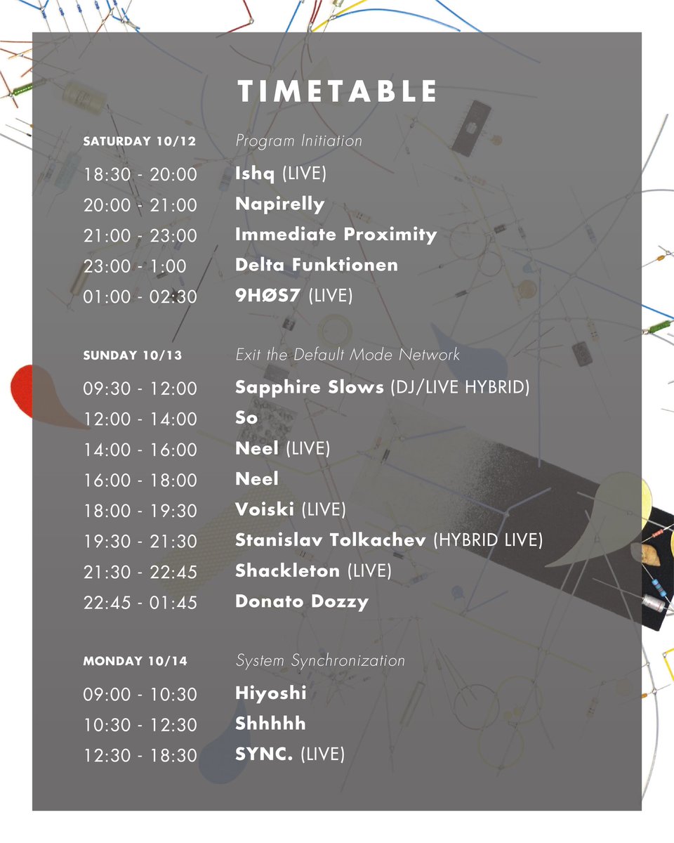 THE LABYRINTH 2024 TIMETABLE

10月12日(土)〜10月14日(月)
みなかみほうだいぎキャンプ場