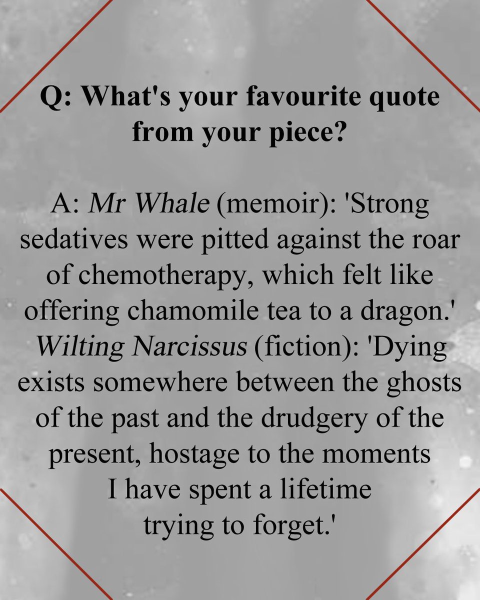 Spotlight on 2024 UTS Anthology author Vanessa Yenson! ✍️ She has two pieces in Blood &amp; Bone and they are ‘Life Lessons with Mr Whale’ and ‘The Wilting Narcissus’ ♥️ <a href="/Doctor_Ness/">💙💛🍁Dr Ness🖤💛❤️</a> #utswritersanthology #utswriters #authorspotlight #utsfass