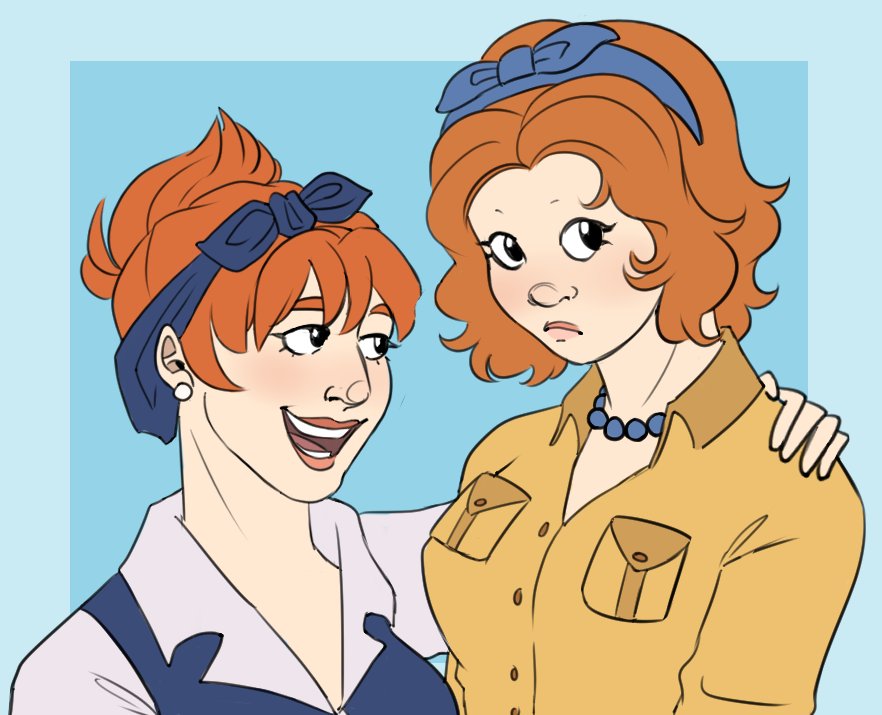 bleu_genes's tweet photo. #TNMNTOBER day 7: Peach
best excuse to finally draw @joydoesathing's fem versions of the Peachmans! they're so so cute aghh
#tnmn #thatsnotmyneighbor #thatsnotmyneighborfanart #tnmnfanart #robertskypeachman #albertskypeachman #peach #peaches https://t.co/9xwWekDVvl