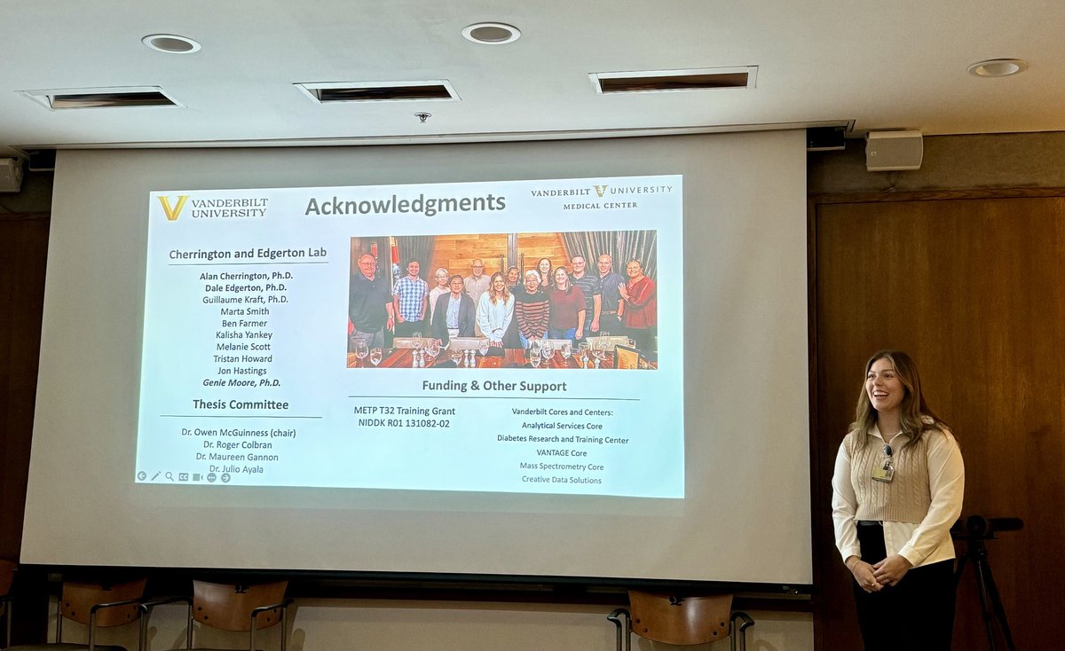 Outstanding seminar today ⁦<a href="/WatermanHannah/">Hannah Waterman</a>⁩! Super interesting physiological studies about the second meal phenomenon 🤩 Great job 🙌🏻 ⁦<a href="/VanderbiltMPB/">Vanderbilt Molecular Physiology & Biophysics</a>⁩