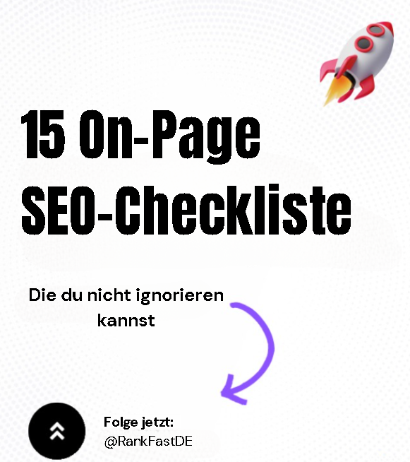 15 unverzichtbare On-Page-SEO-Punkte, die du nicht ignorieren darfst!

Für bessere Google-Platzierungen muss dein On-Page-SEO erstklassig sein.

Andernfalls drohen:

→ Geringe Such-Sichtbarkeit  
→ Hohe Absprungraten  
→ Verlorene Konversionschancen